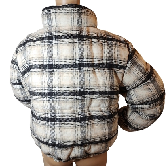 American Eagle Wool-blend plaid puffer coat. Women's size xs. - Picture 6 of 16